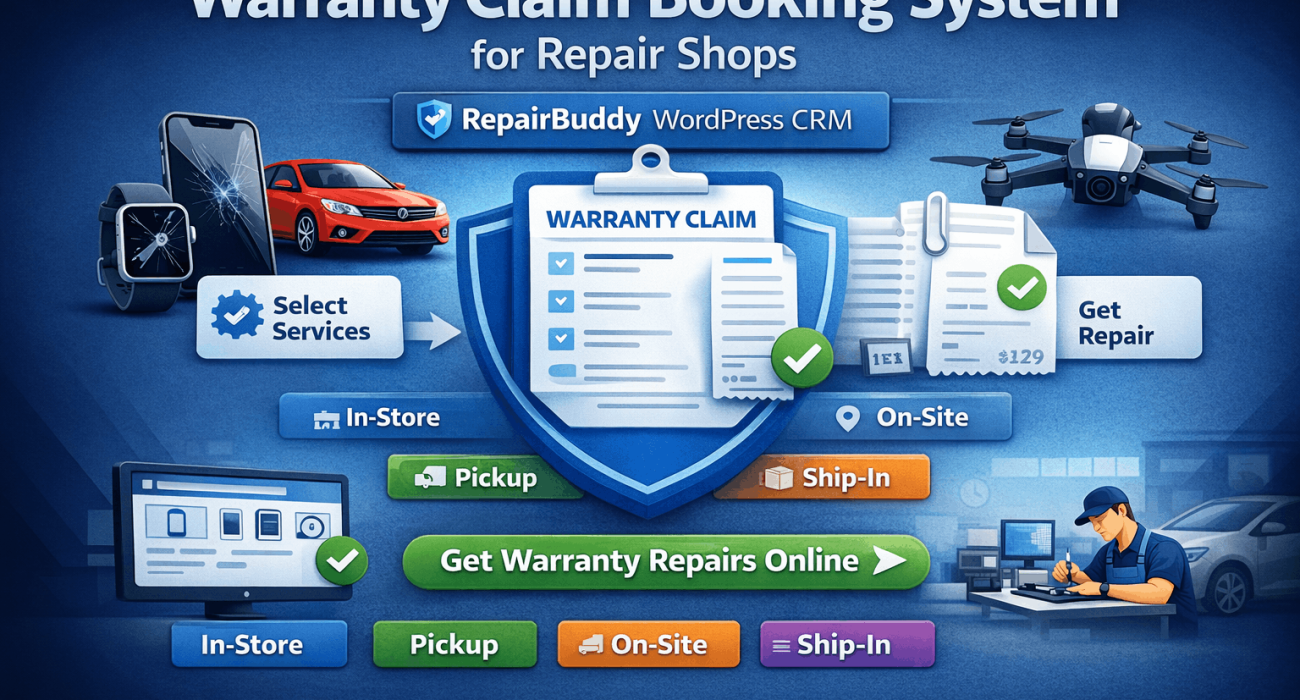 Warranty Claim Booking System for Repair Shops